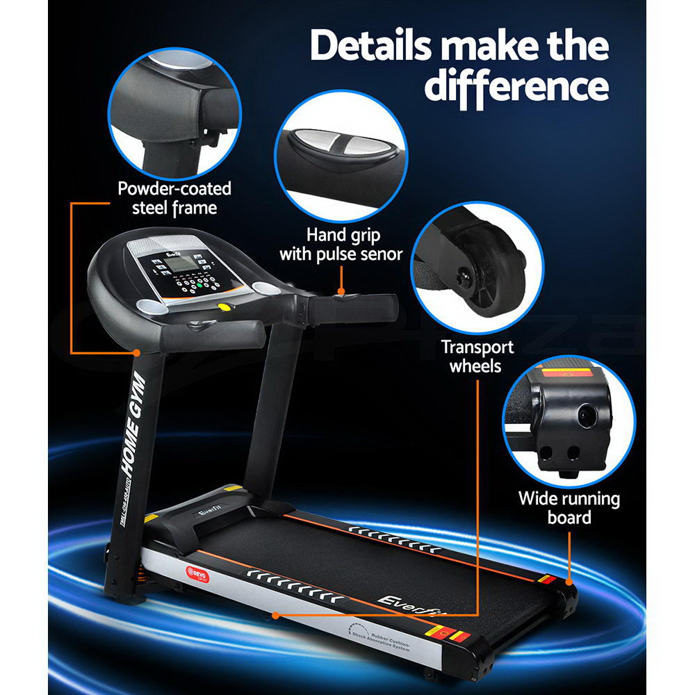 Everfit Electric Treadmill Auto Incline Home Gym Exercise Run Machine Fitness - Picture 79 of 102