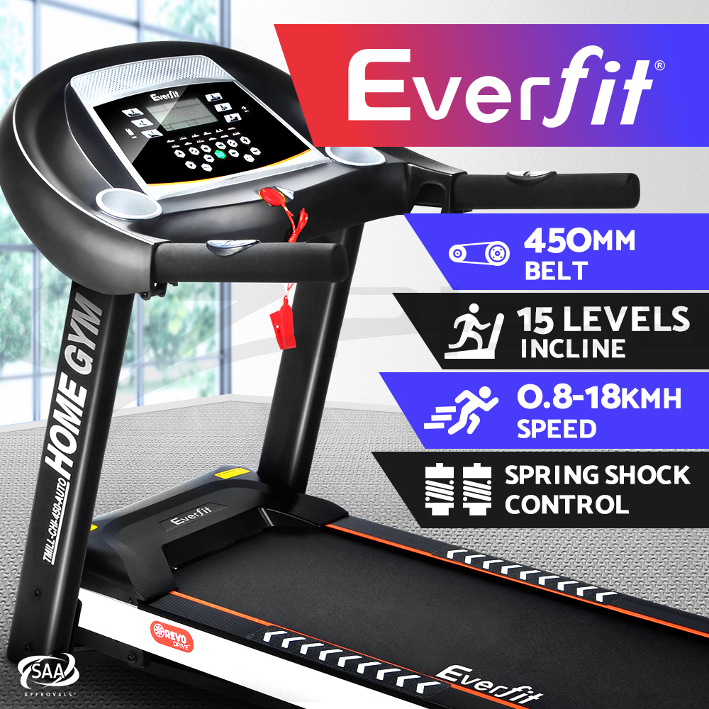 Everfit Electric Treadmill Auto Incline Home Gym Exercise Run Machine Fitness - Picture 70 of 102