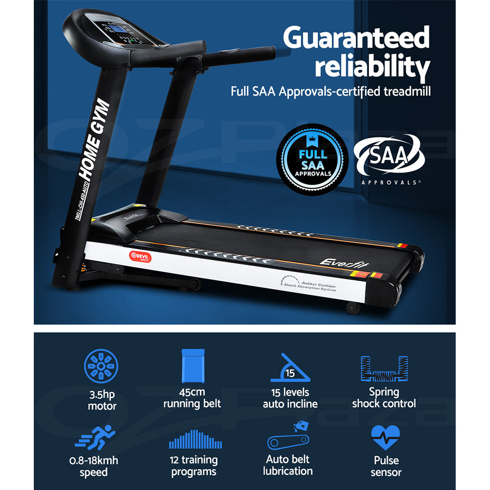 Everfit Electric Treadmill Auto Incline Home Gym Exercise Run Machine Fitness - Picture 71 of 102