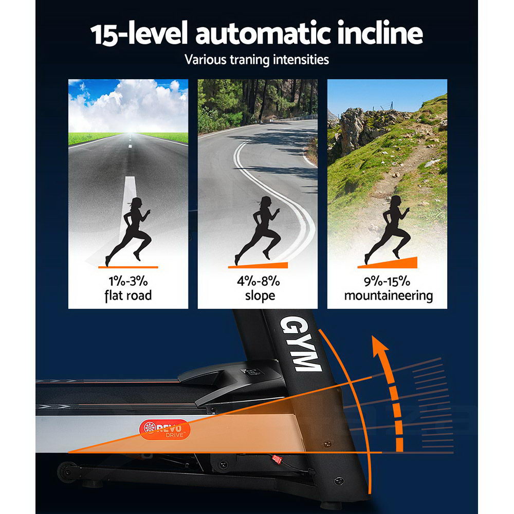 Everfit Electric Treadmill Auto Incline Home Gym Exercise Run Machine Fitness - Picture 76 of 102