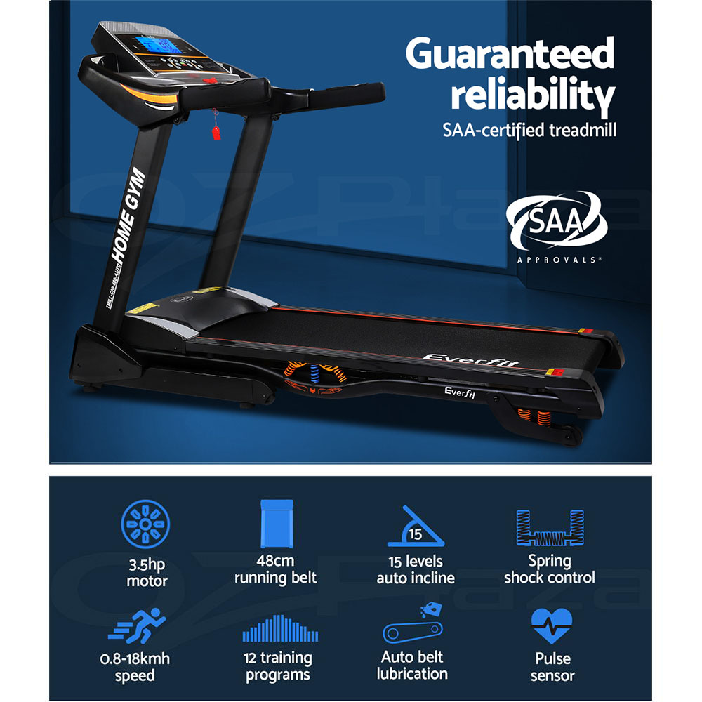 Everfit Electric Treadmill Auto Incline Home Gym Exercise Run Machine Fitness - Picture 26 of 102