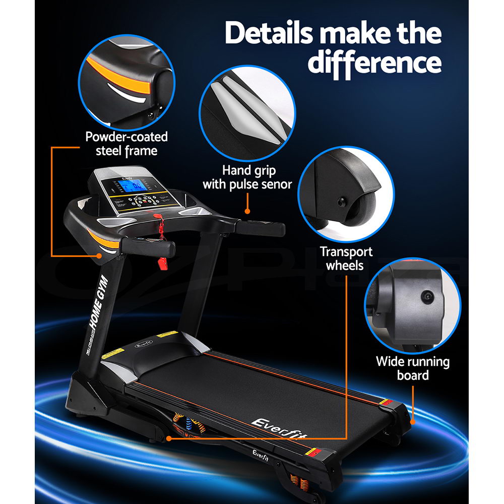 Everfit Electric Treadmill Auto Incline Home Gym Exercise Run Machine Fitness - Picture 34 of 102