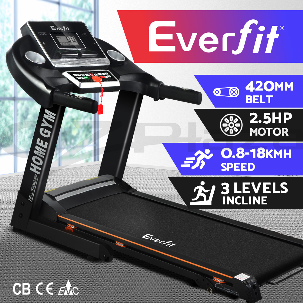 Everfit Electric Treadmill Auto Incline Home Gym Exercise Run Machine Fitness - Picture 51 of 102