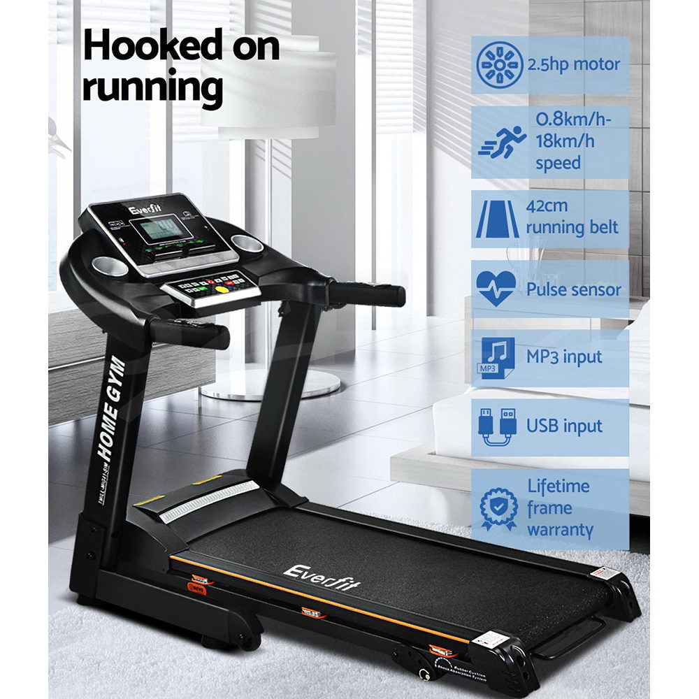 Everfit Electric Treadmill Auto Incline Home Gym Exercise Run Machine Fitness - Picture 52 of 102