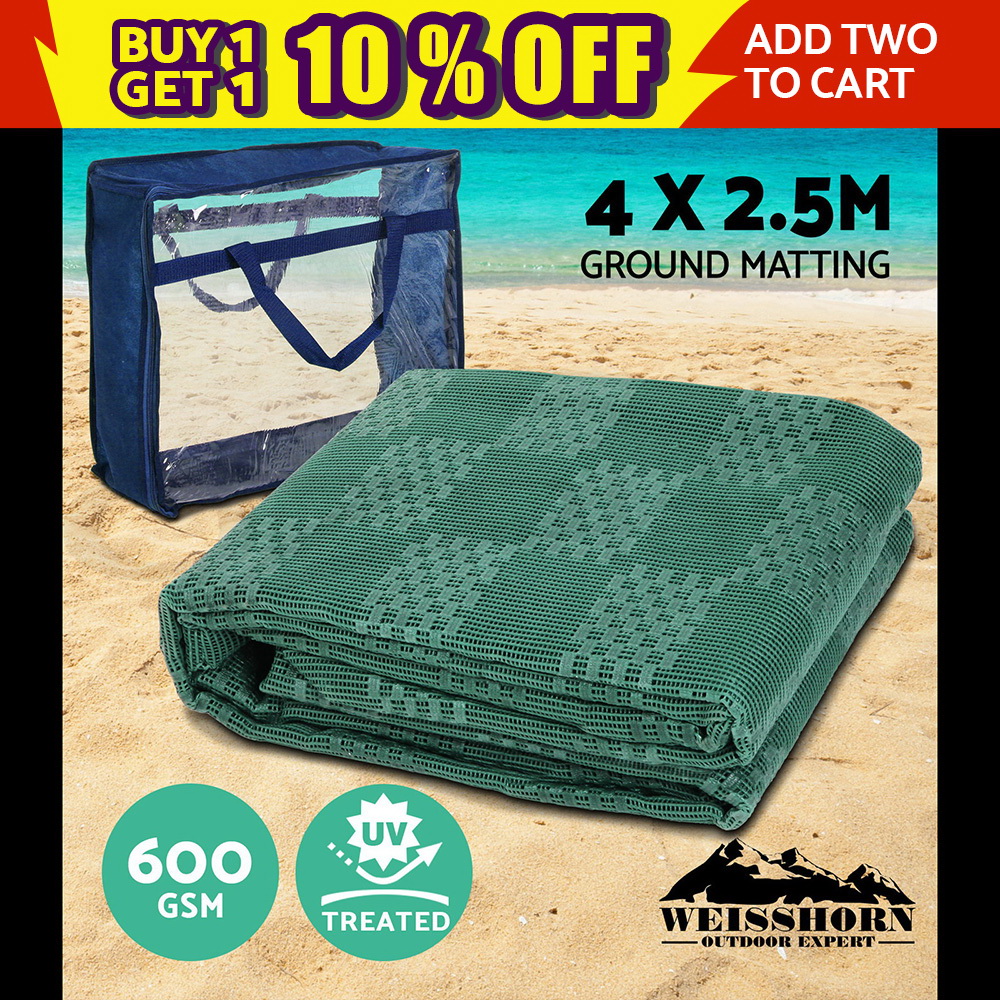 WEISSHORN 4M X 2.5M Annex Matting Floor Mats Mesh Caravan Park Camping