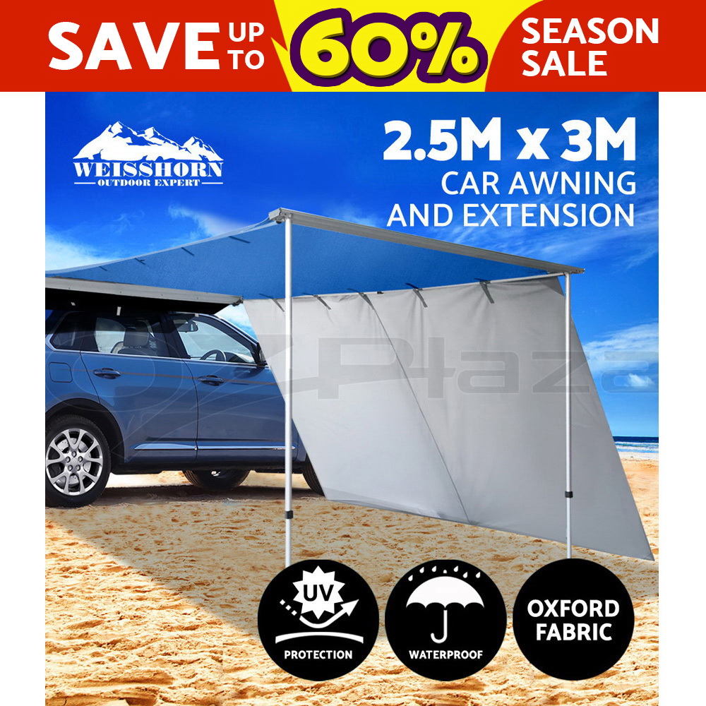 2.5M X 3M Car Side Awning Extension Roof Rack Cover Tents Shades