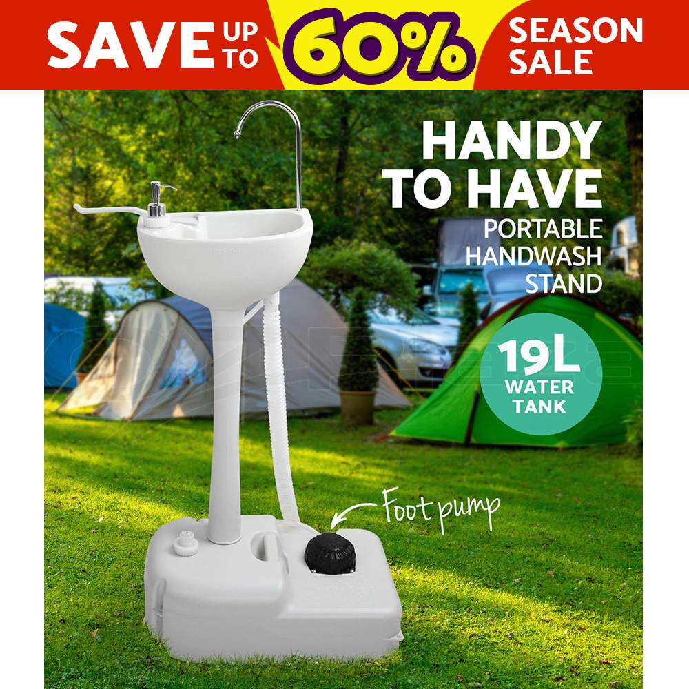 Camping Portable Sink Wash Basin Stand Food Event Building 19L Water Capacity 9350062119211 eBay