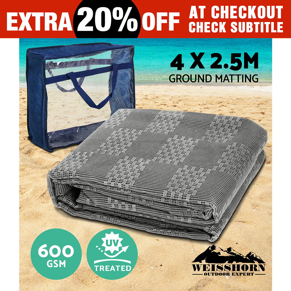 WEISSHORN 4M X 2.5M Annex Matting Floor Mats Mesh Caravan Parks Camping