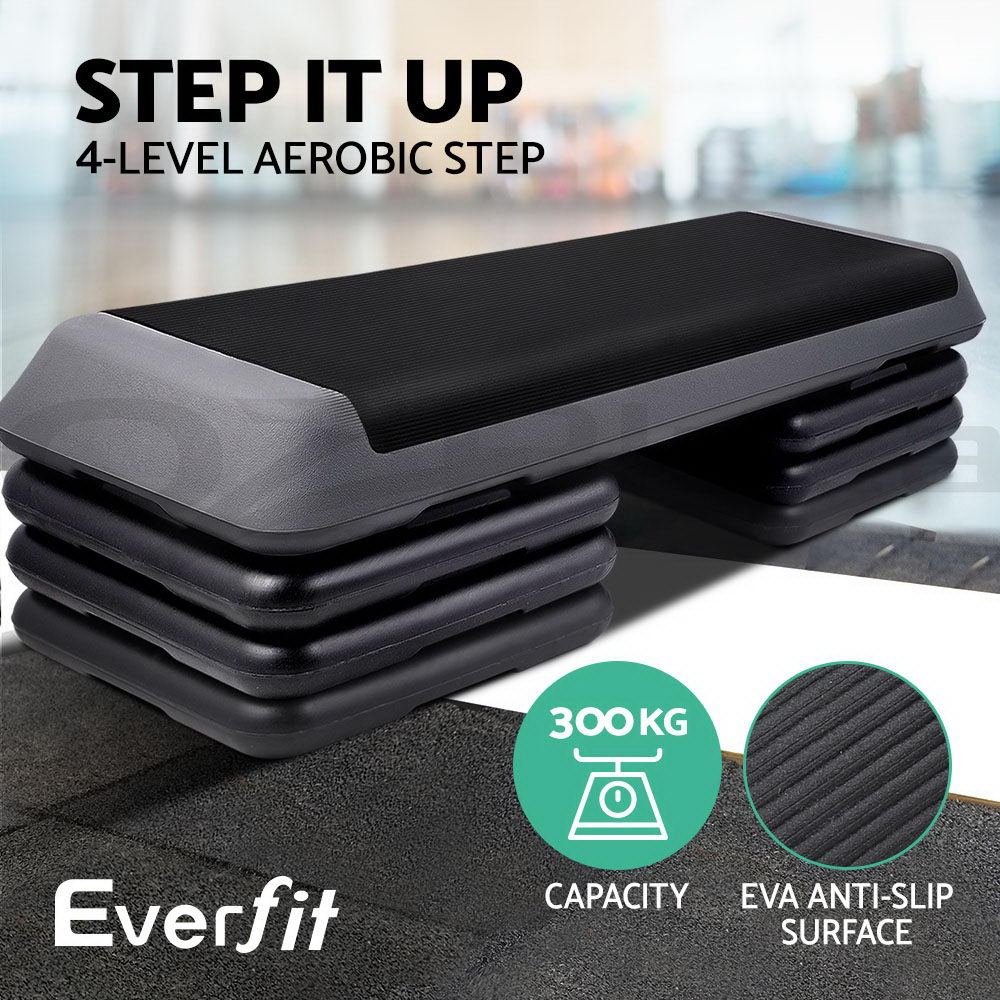 Everfit Aerobic Step Exercise Stepper Riser Workout Cardio Fitness Bench Gym - Picture 23 of 83