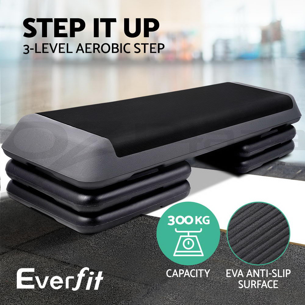 Everfit Aerobic Step Exercise Stepper Riser Workout Cardio Fitness Bench Gym - Picture 12 of 83