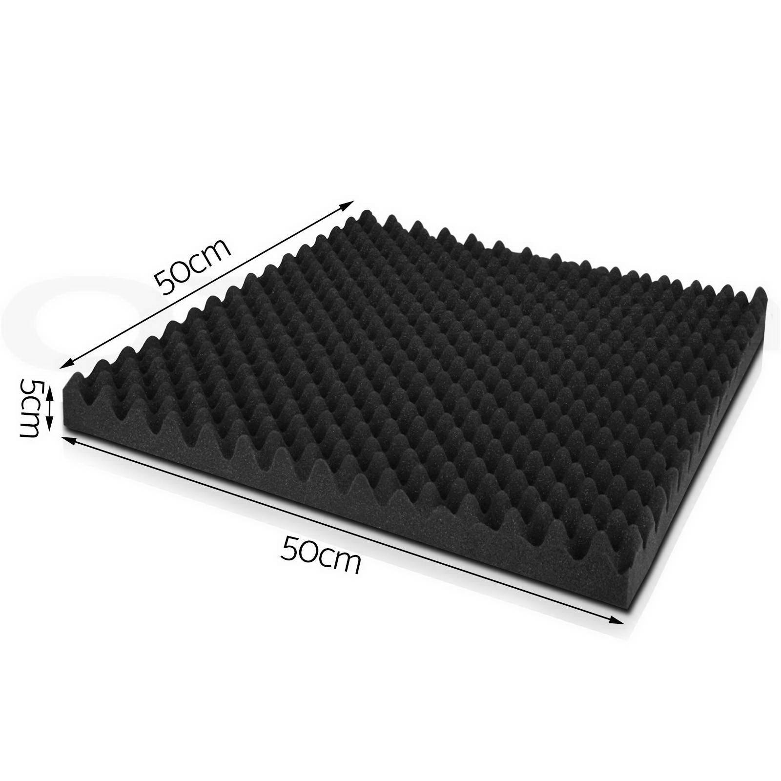 50 Pack 50BLACK Charcoal Acoustic Panels Studio Soundproofing Foam Wedges Tiles Fireproof 1 X 12 X 12 