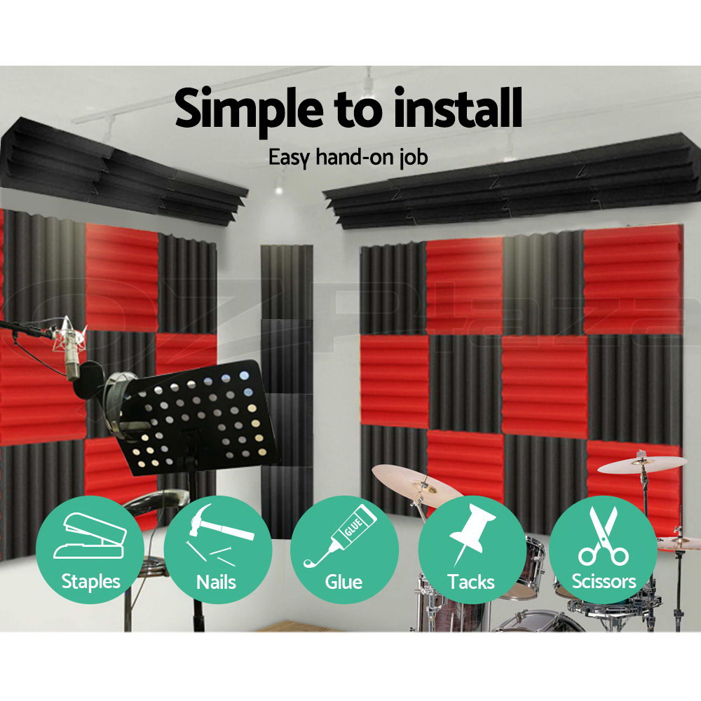 thumbnail 63 - Alpha Acoustic Foam Panels Tiles Studio Home DIY Pro Audio Equipment Sound Proof