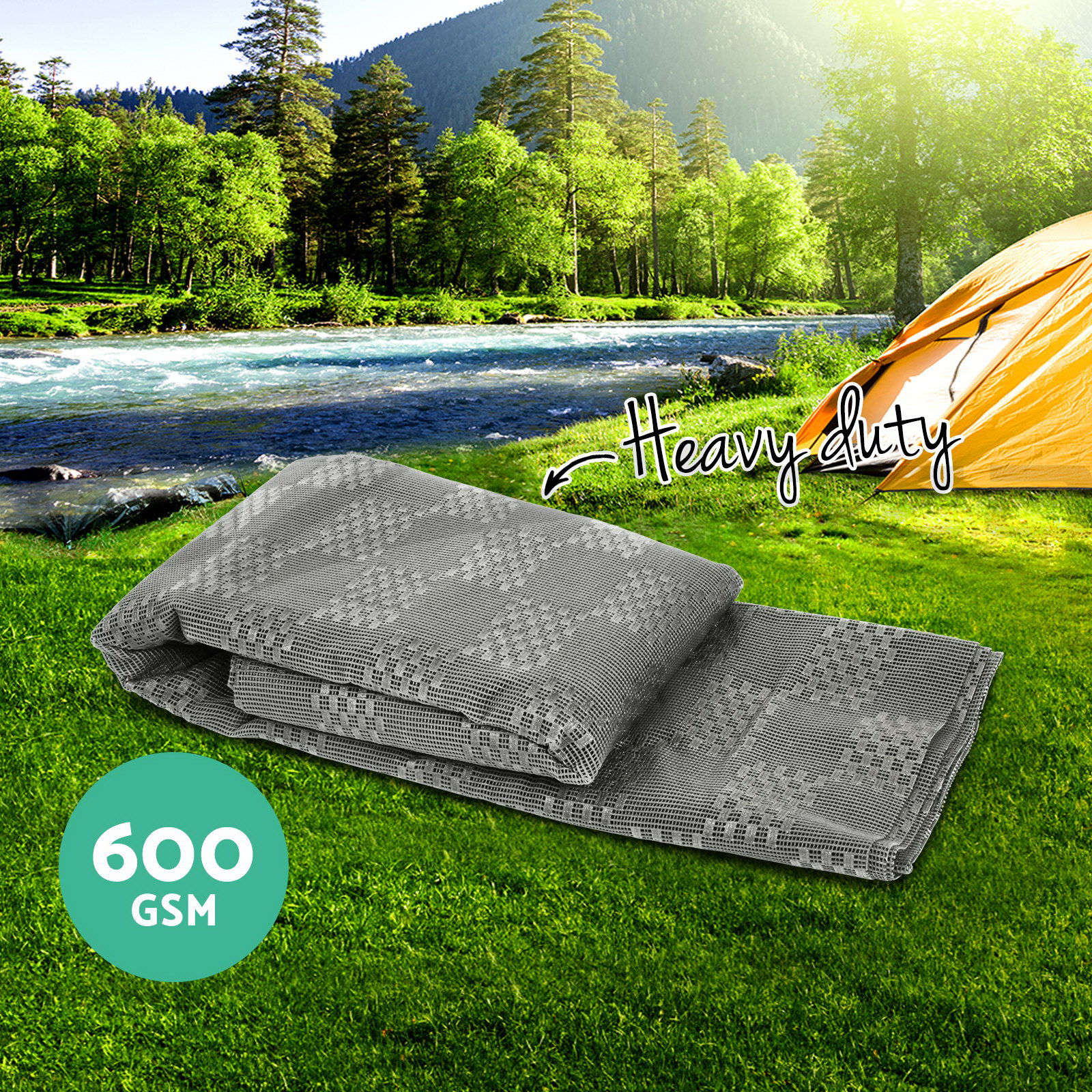 WEISSHORN 4M X 2.5M Annex Matting Floor Mats Mesh Caravan Parks Camping