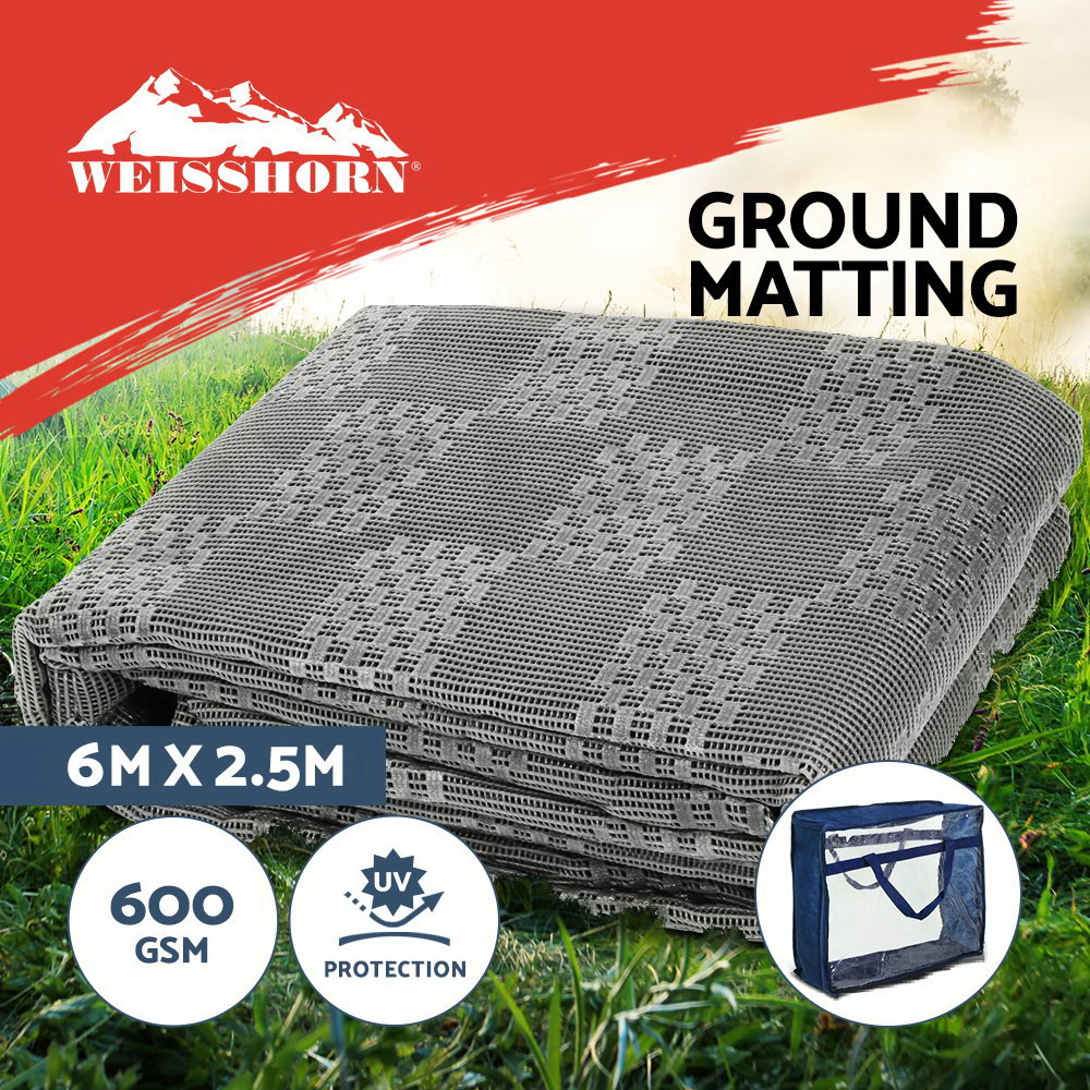 Weisshorn 6M X 2.5M Annex Matting 600 GSM Floor Mats Mesh Caravan Parks