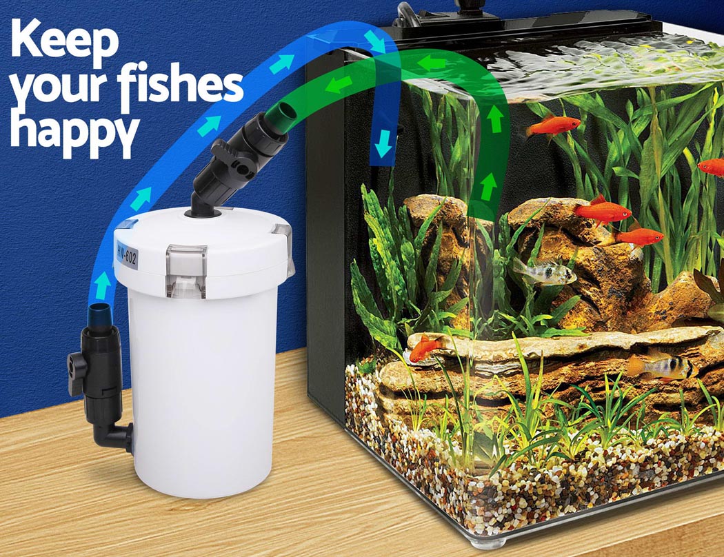 Aquarium External Canister Filter Aqua Fish Water Tank Pond 3 Layer