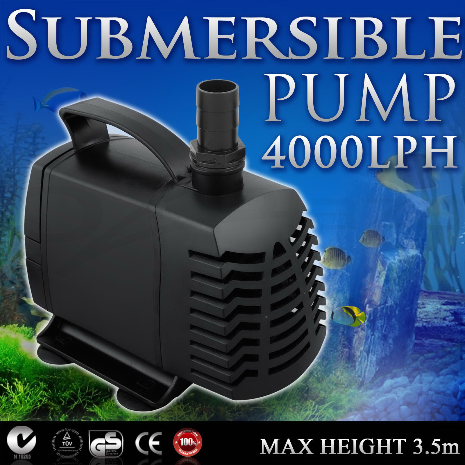 Giantz Aquarium Pump Air Pond Pump Water Fountain Fish Tank Electric
