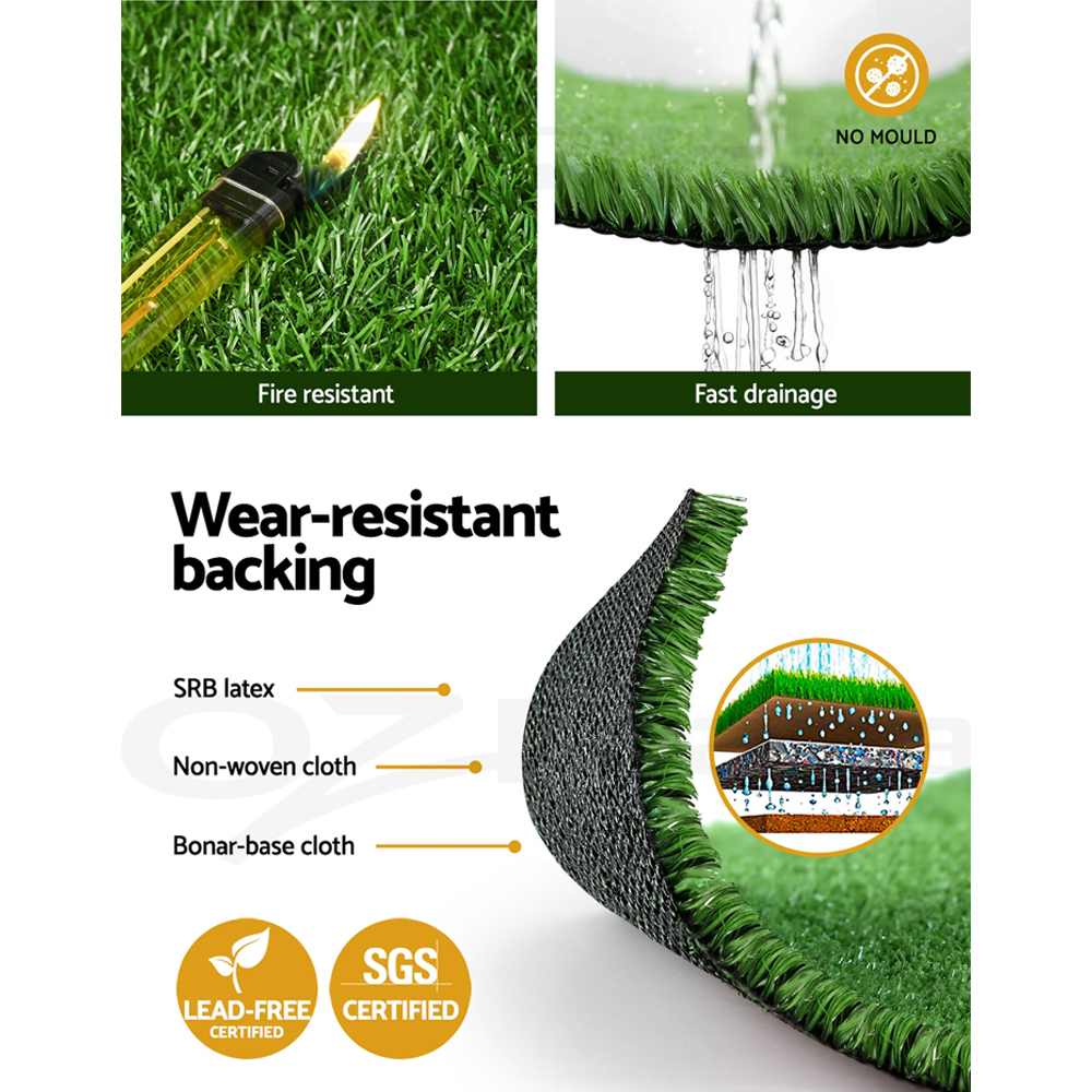 Prime Turf Artificial Grass Synthetic Fake Lawn 10-20SQM Turf Fake Green Plant - Picture 48 of 54