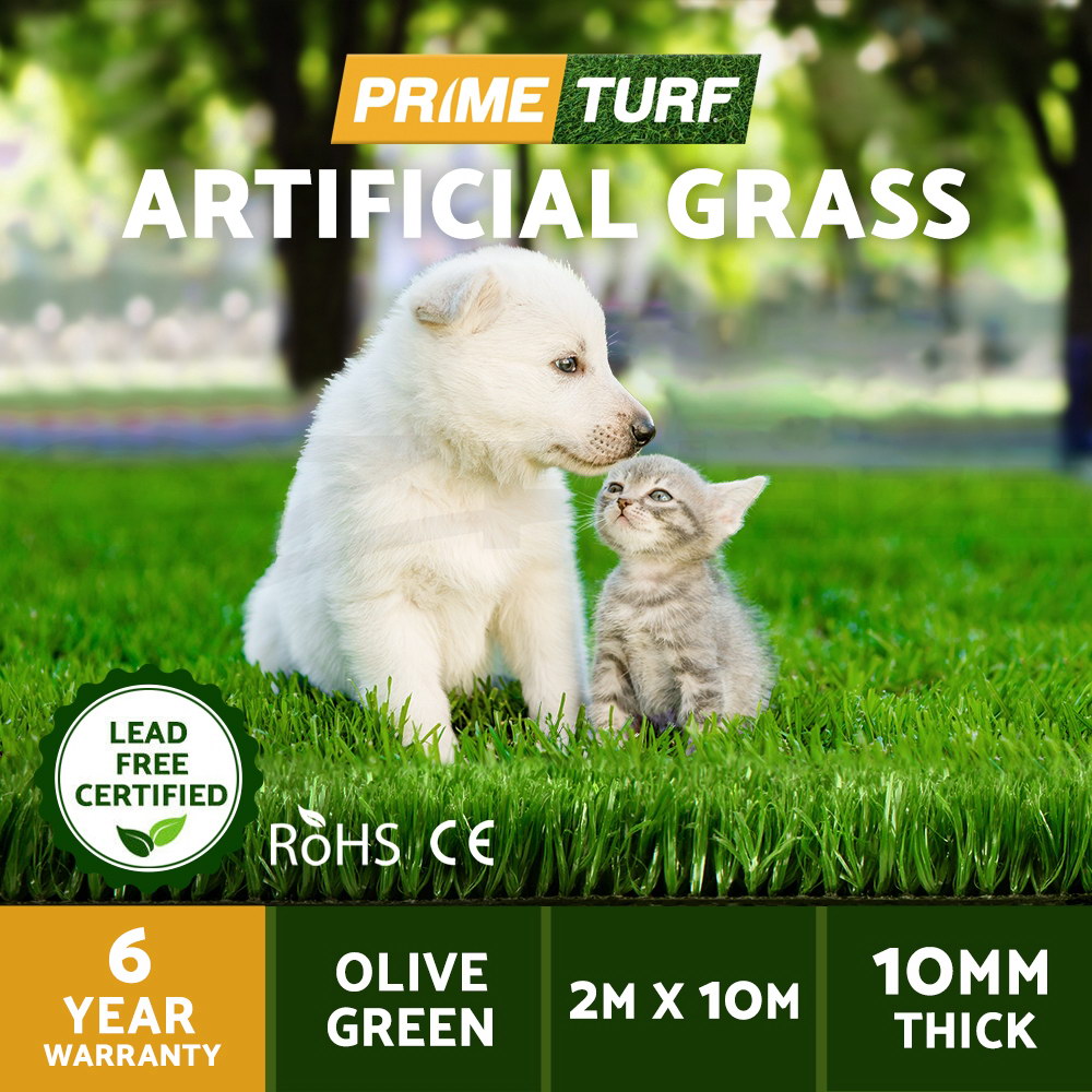 Prime Turf 10-45mm Artificial Grass Synthetic Lawns 10-20SQM Fake Turf Plant - Picture 12 of 53