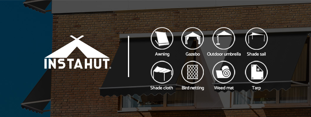 Instahut Window Fixed Pivot Arm Awning Outdoor Blinds Retractable Canopy Garden - Picture 24 of 26