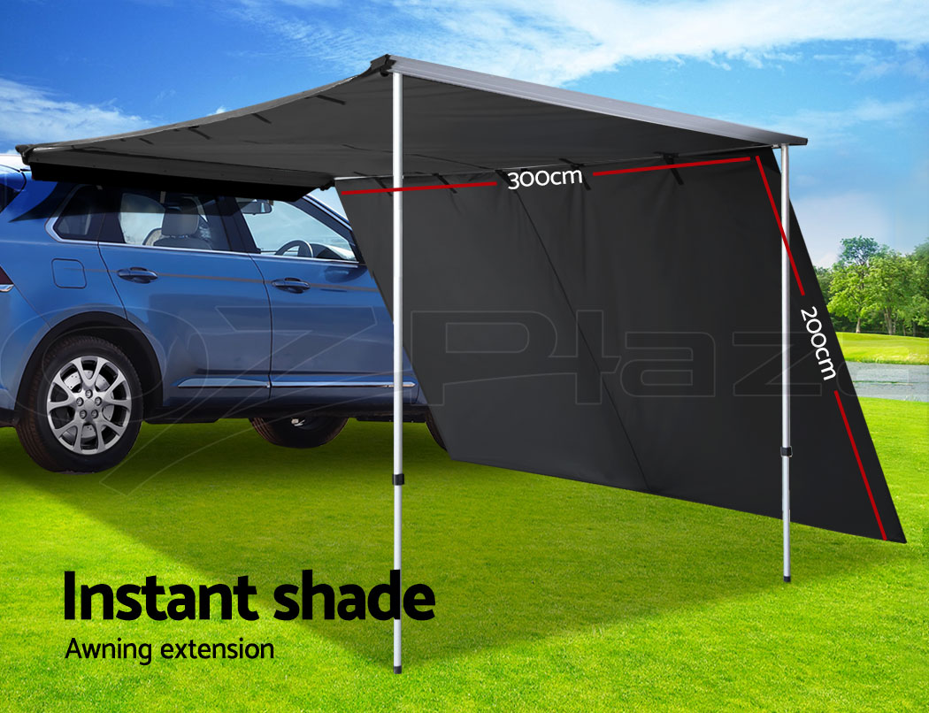3M X 2M Car Side Awning Extension Roof Rack Top Tents Side Shade