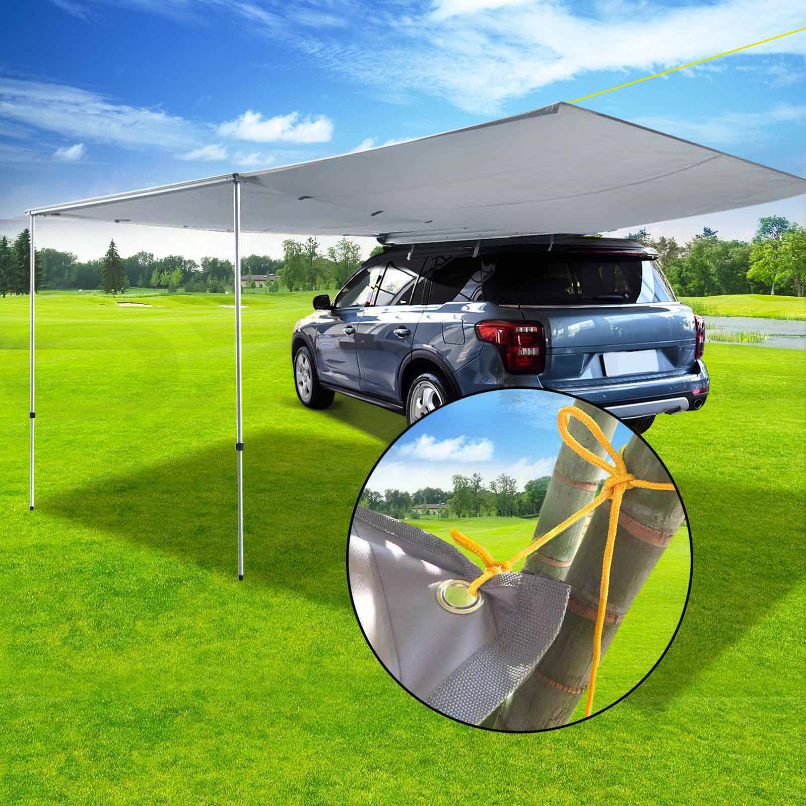 2M 3M Car Side Awning Extension Roof Rack Top Tents Side Shades Camping