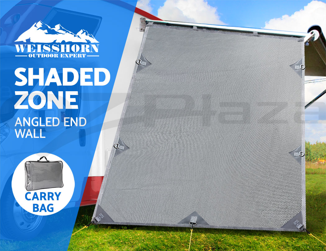 Weisshorn Caravan Privacy Screen End Wall / Side Sun Shade Roll Out