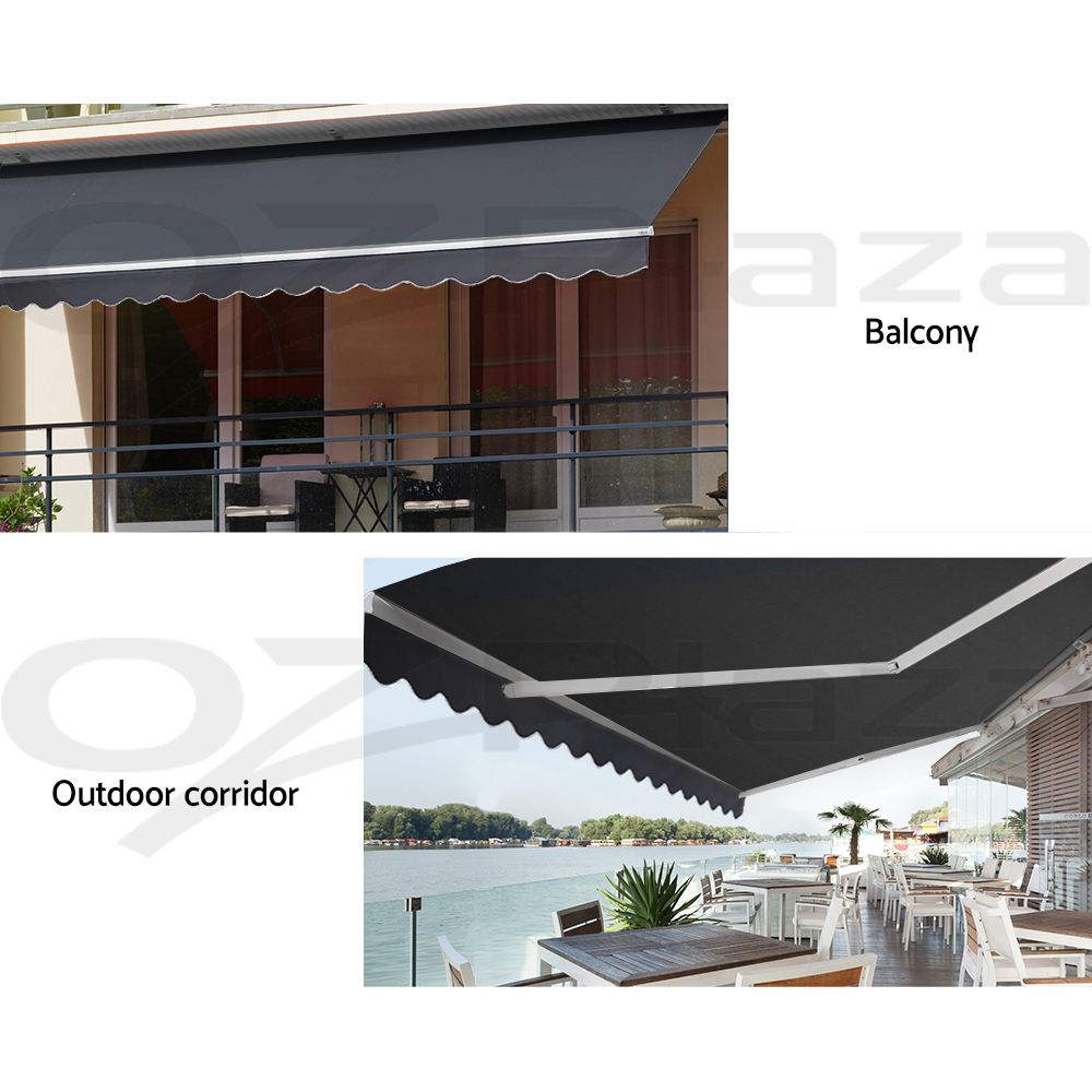 Instahut Retractable Folding Arm Motorized Outdoor Awning SunShade 9