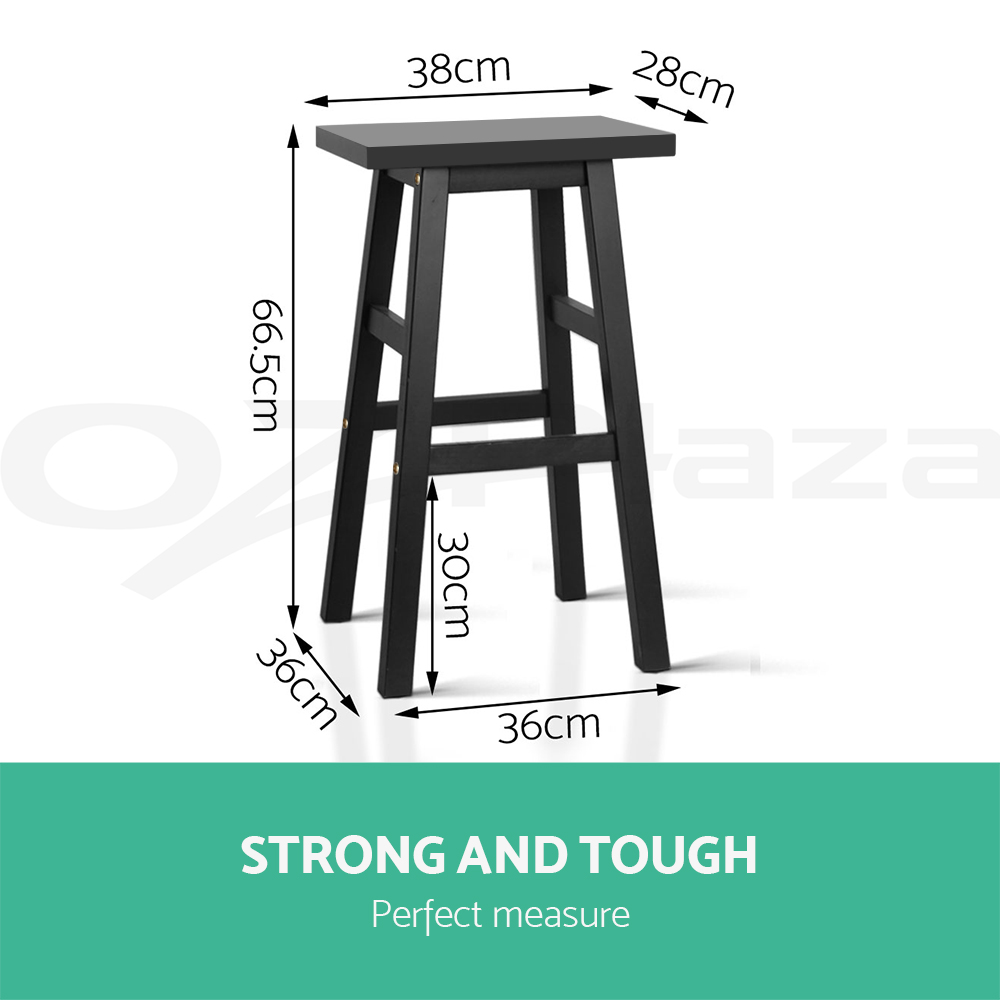 Artiss Bar Stools Kitchen Stool Wooden Counter Chairs Barstools Black White - Picture 14 of 26