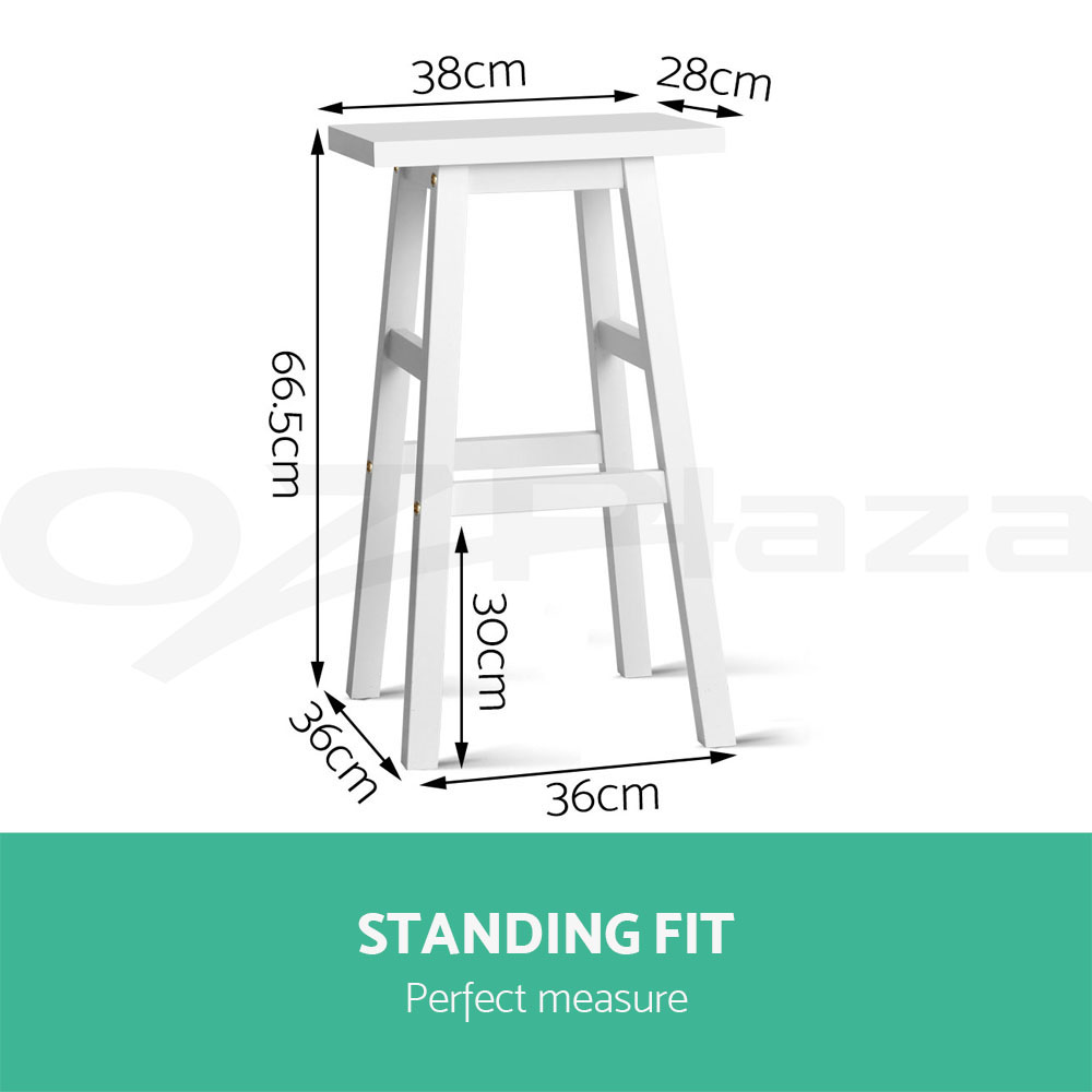 Artiss Bar Stools Kitchen Stool Wooden Counter Chairs Barstools Black White - Picture 20 of 26
