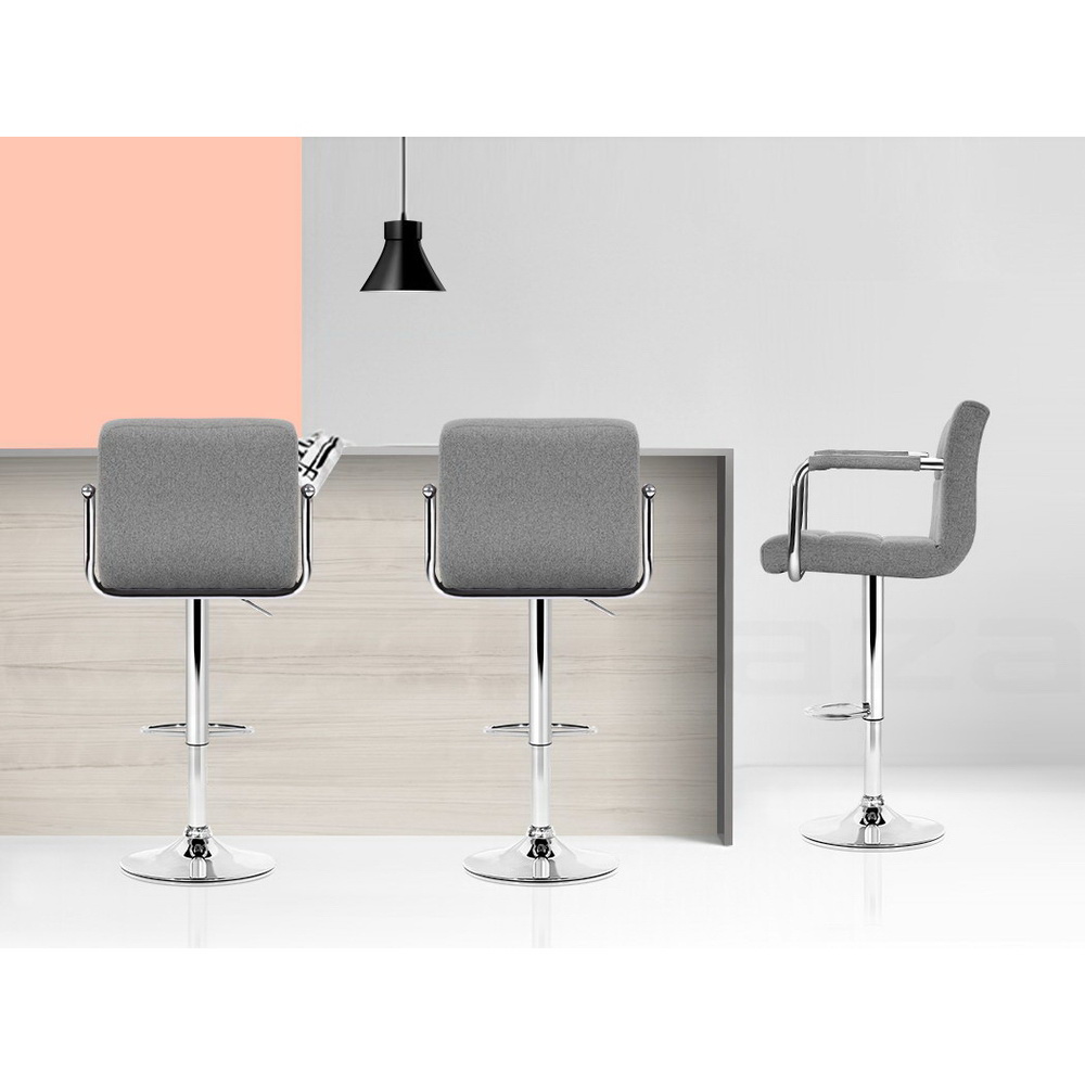 Artiss Bar Stools Kitchen Stool Chairs Dining Barstools Swivel Gas Lift x2 - Picture 25 of 40