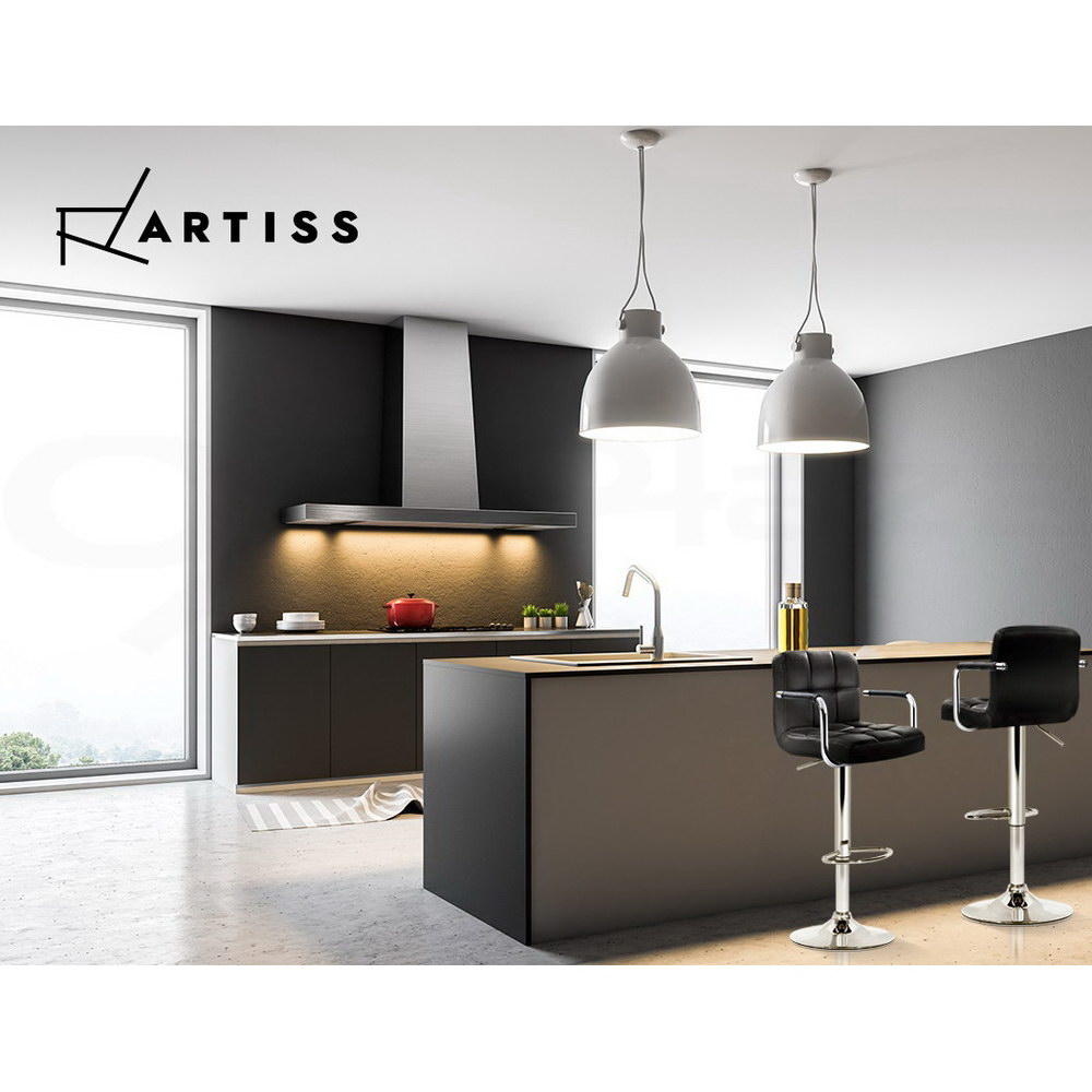 Artiss Bar Stools Kitchen Stool Chairs Dining Barstools Swivel Gas Lift x2 - Picture 18 of 40