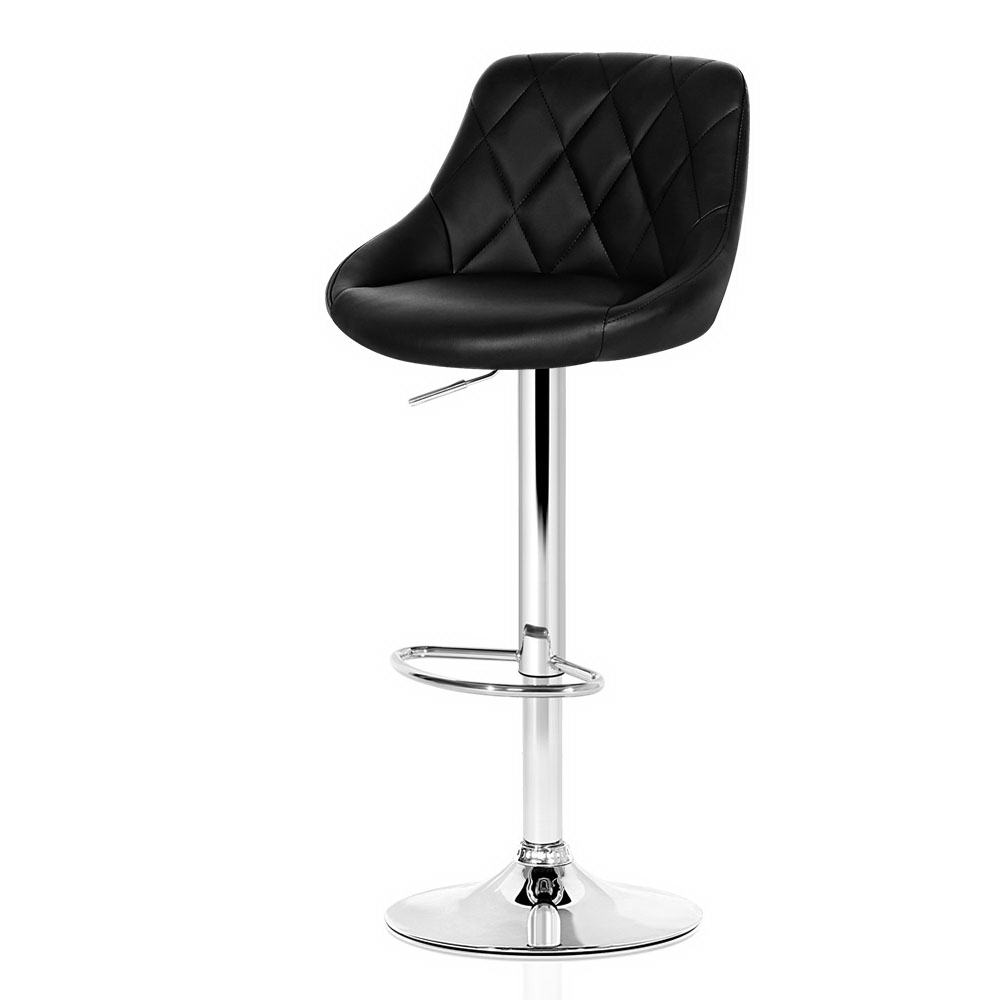 Artiss Kitchen Bar Stools Swivel Bar Stool Gas Lift Chairs Barstools Black Grey - Picture 20 of 29