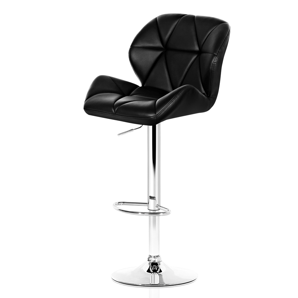 Artiss Bar Stools Kitchen Bar Stool Leather Barstools Swivel Gas Lift Chairs x2 - Picture 13 of 32