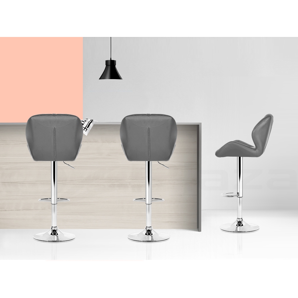Artiss Bar Stools Kitchen Bar Stool Leather Barstools Swivel Gas Lift Chairs x2 - Picture 27 of 32
