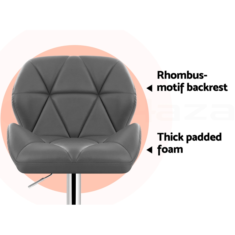 Artiss Bar Stools Kitchen Bar Stool Leather Barstools Swivel Gas Lift Chairs x2 - Picture 28 of 32