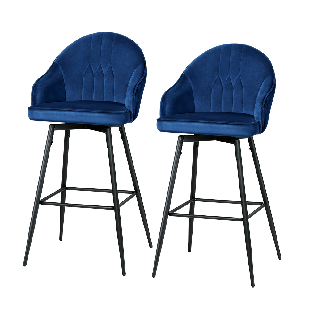 Artiss Bar Stools Kitchen Stool Dining Chairs Velvet Chair Barstool Mesial - Picture 20 of 47