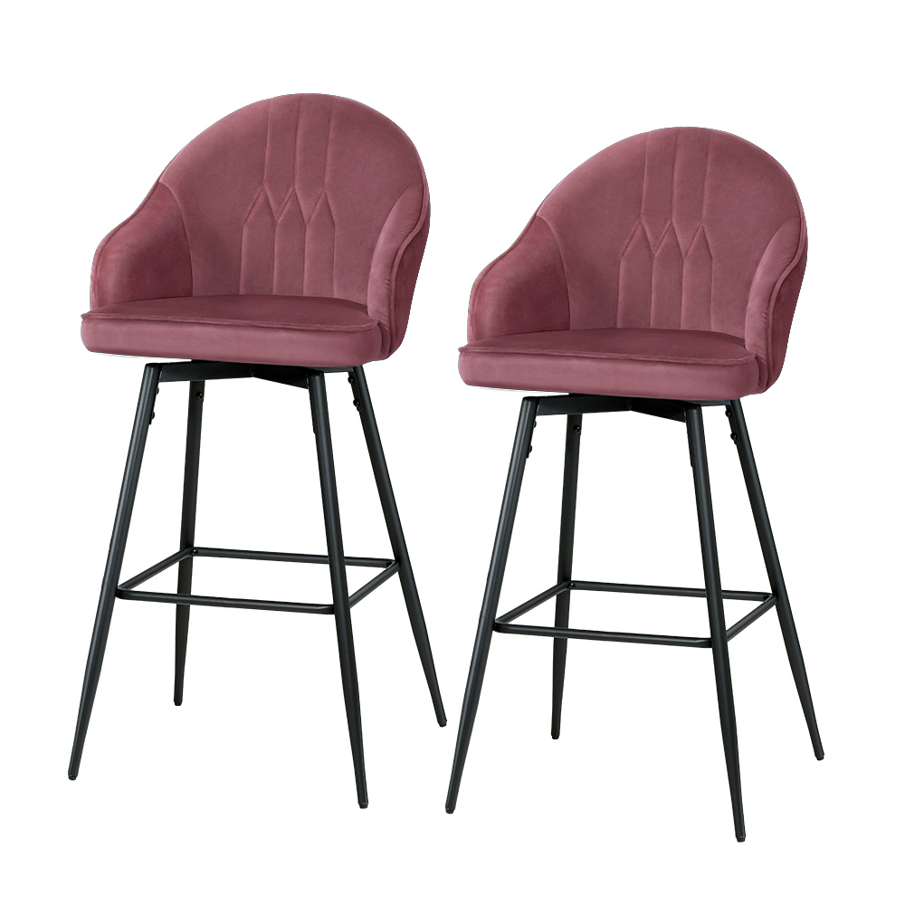 Artiss Bar Stools Kitchen Stool Dining Chairs Velvet Chair Barstool Mesial - Picture 47 of 47