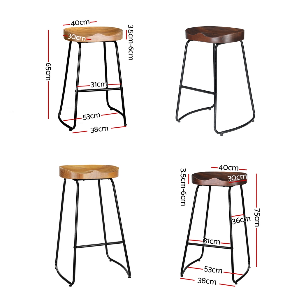 Artiss Tractor Bar Stools Kitchen Bar Stool Wooden Barstools Vintage