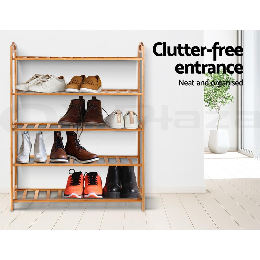 Artiss Bamboo Shoe Rack Cabinet Storage Organizer Shelf Shelves Stand 3-10 Tier - Picture 39 of 45