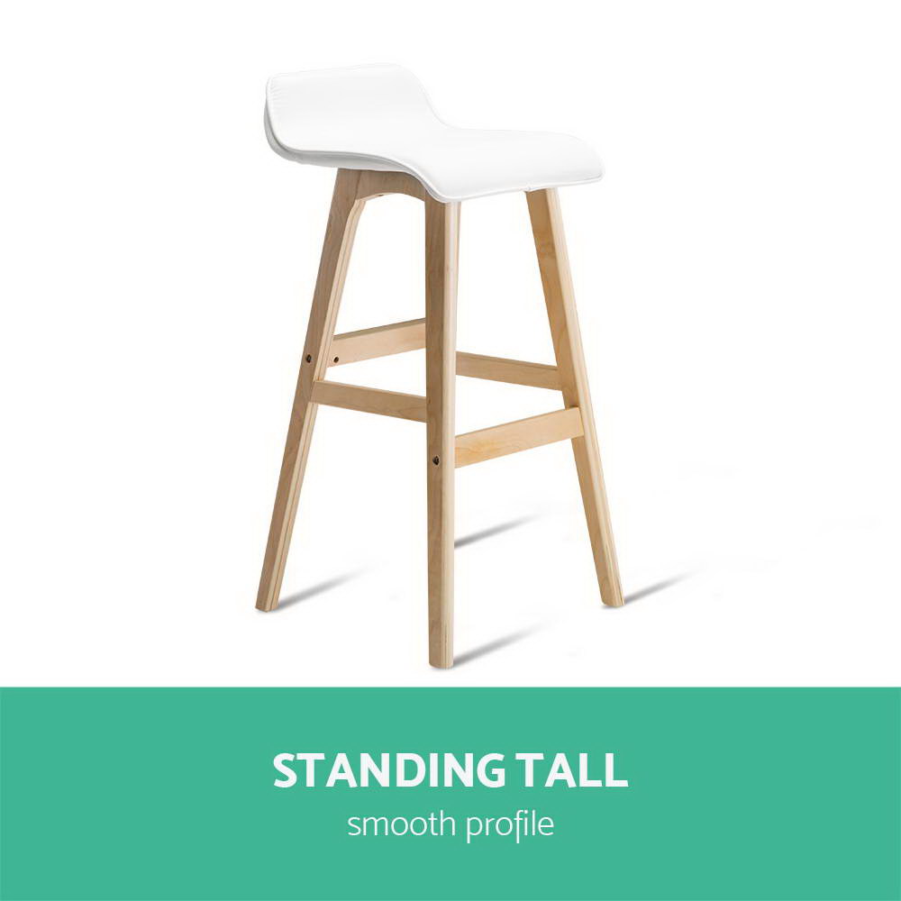 Artiss Bar Stools Wooden Kitchen Stool Chairs Swivel Barstools Leather Grey - Picture 44 of 50