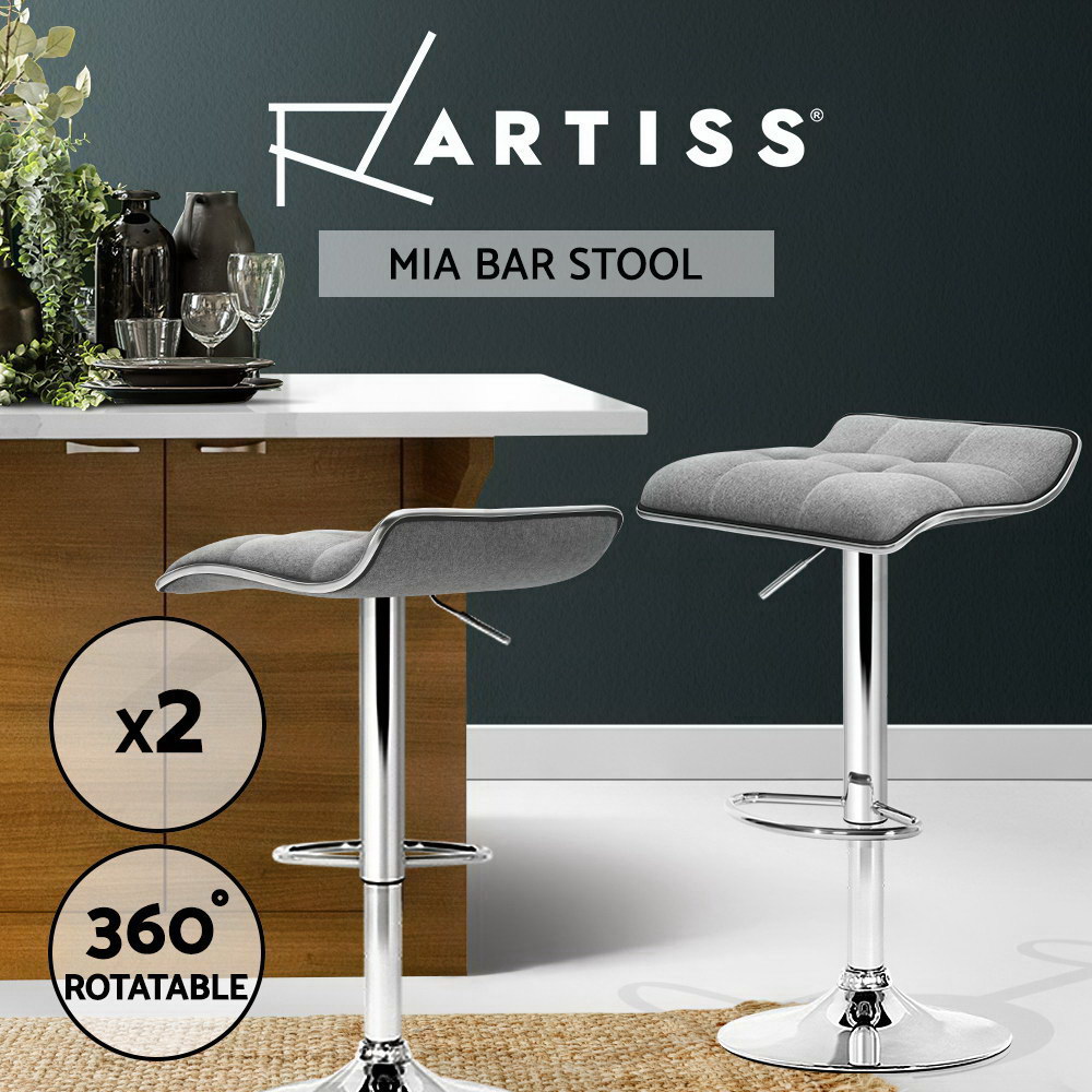 Artiss Kitchen Bar Stools Gas Lift Bar Stool Swivel Barstools Counter Chairs - Picture 49 of 97
