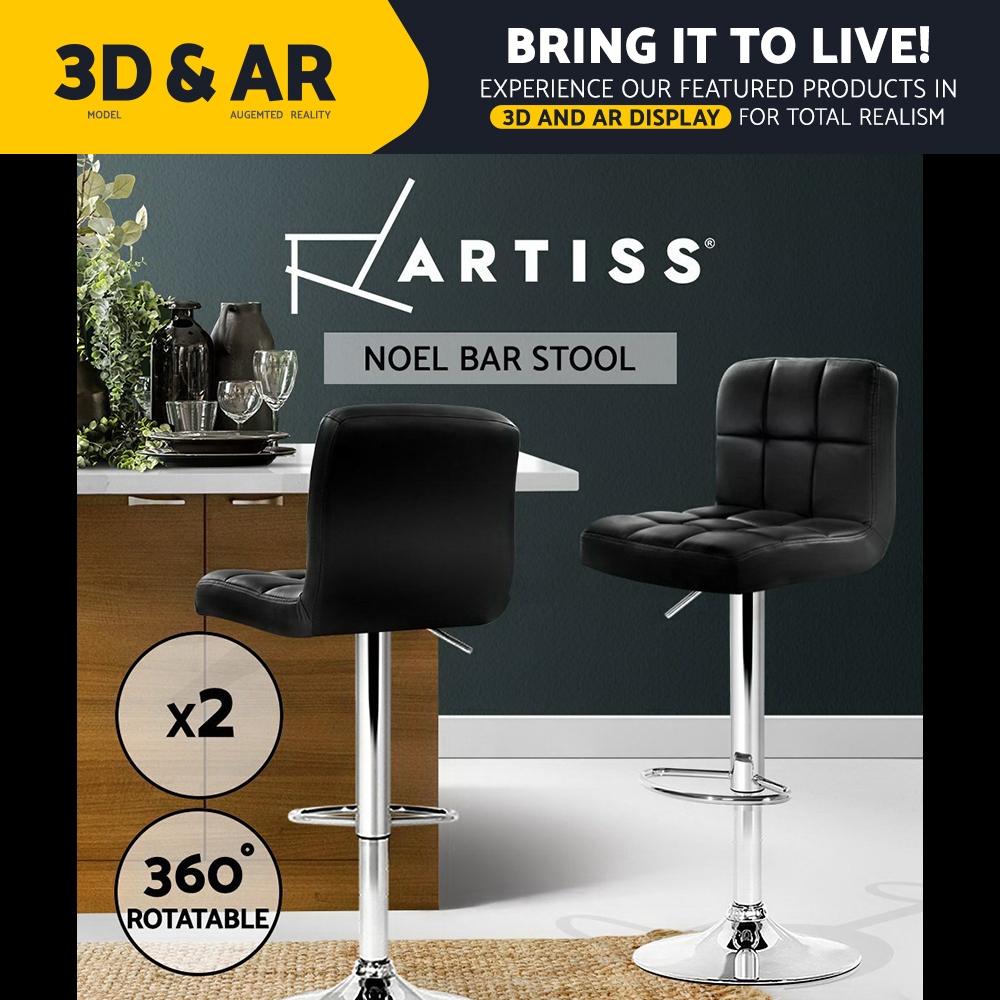 Artiss Kitchen Bar Stools Gas Lift Bar Stool Swivel Barstools Counter Chairs - Picture 63 of 97