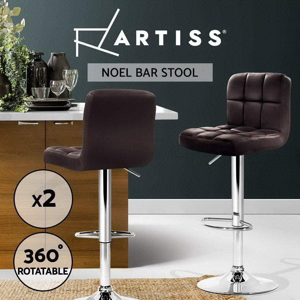 Artiss Kitchen Bar Stools Gas Lift Bar Stool Swivel Barstools Counter Chairs - Picture 66 of 97