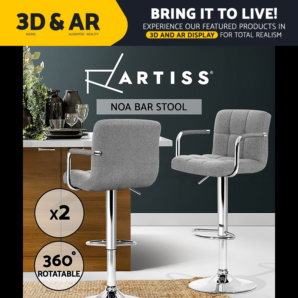 Artiss Kitchen Bar Stools Gas Lift Bar Stool Swivel Barstools Counter Chairs - Picture 54 of 97