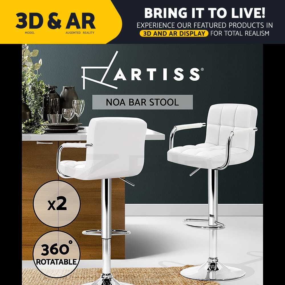Artiss Kitchen Bar Stools Gas Lift Bar Stool Swivel Barstools Counter Chairs - Picture 57 of 97