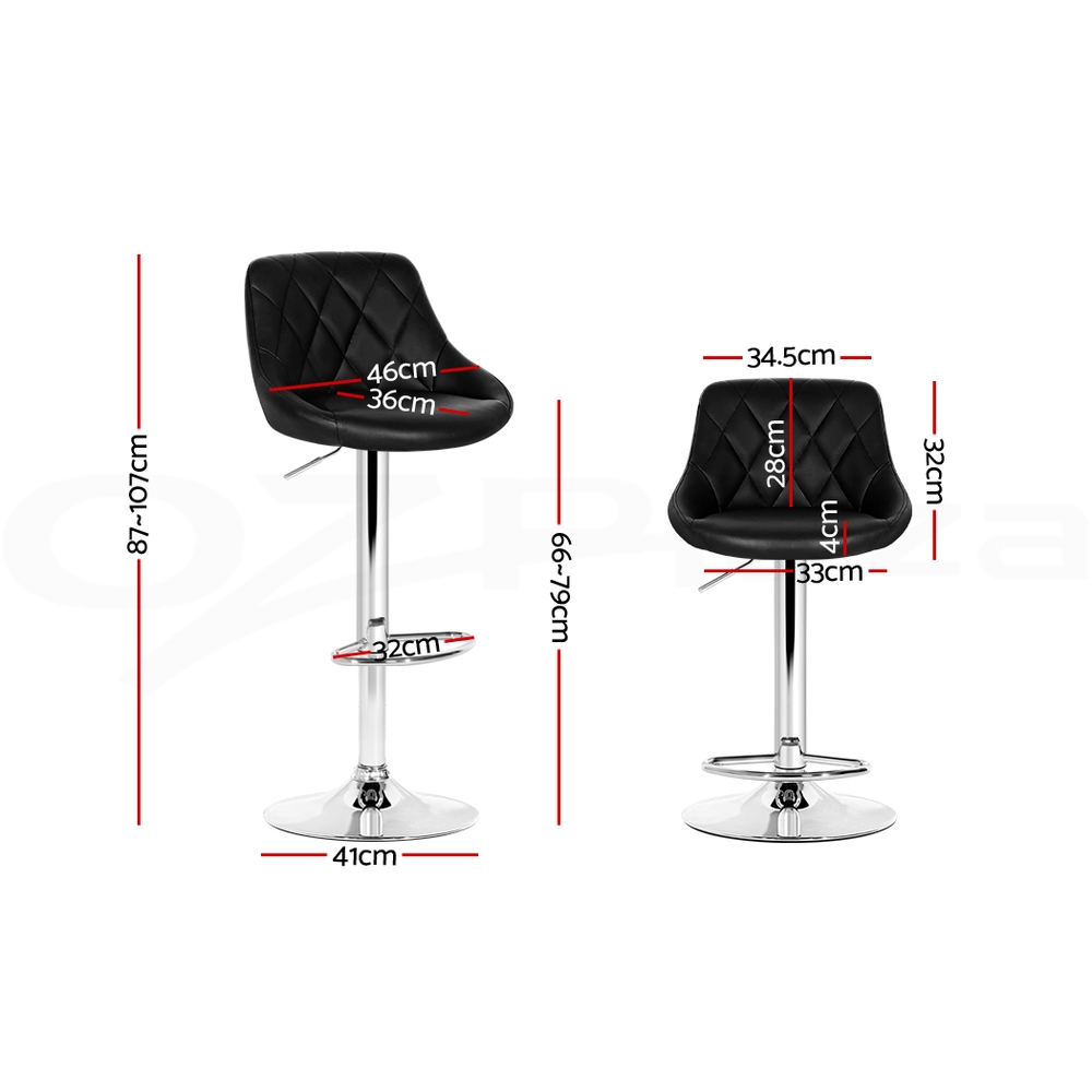 Artiss Kitchen Bar Stools Gas Lift Bar Stool Swivel Barstools Counter Chairs - Picture 36 of 97