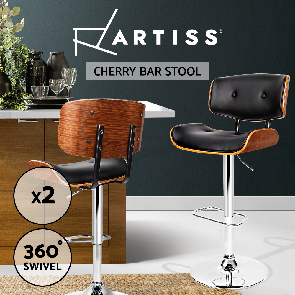 Artiss Kitchen Bar Stools Gas Lift Bar Stool Swivel Barstools Counter Chairs - Picture 23 of 97