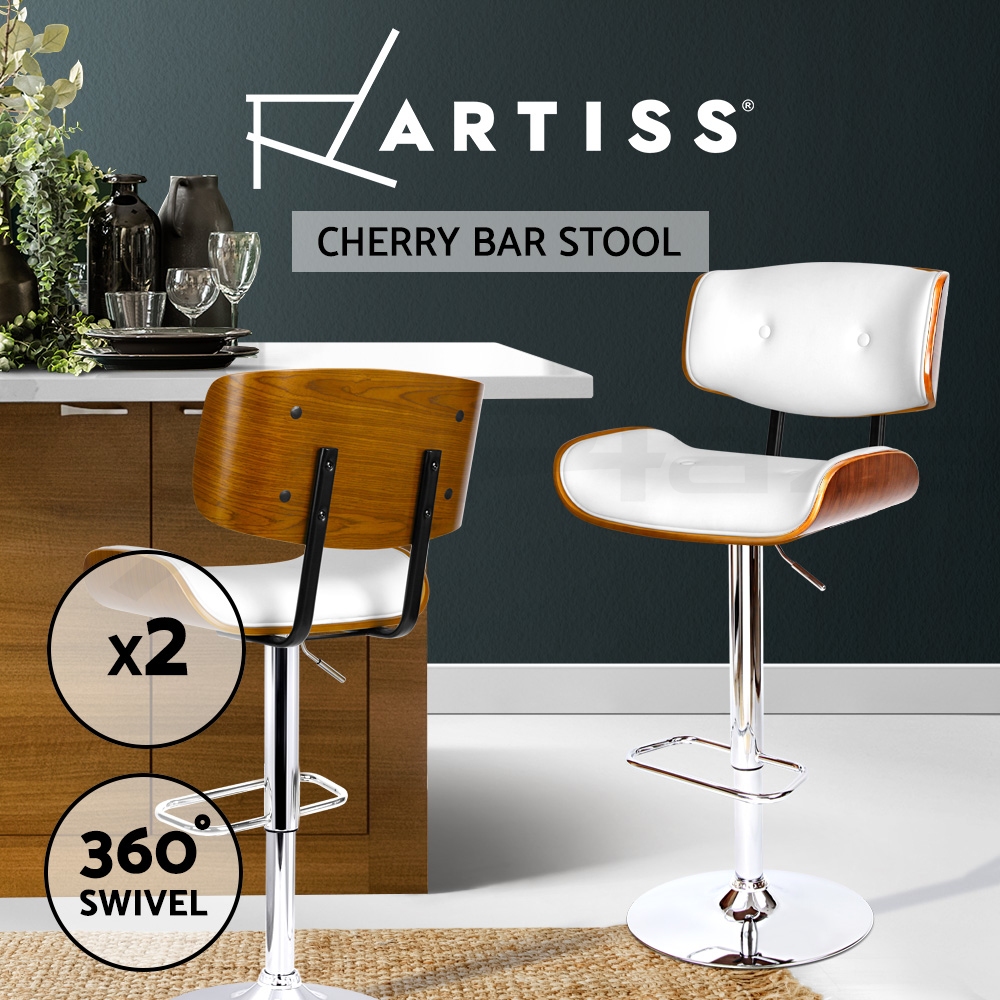 Artiss Kitchen Bar Stools Gas Lift Bar Stool Swivel Barstools Counter Chairs - Picture 25 of 97