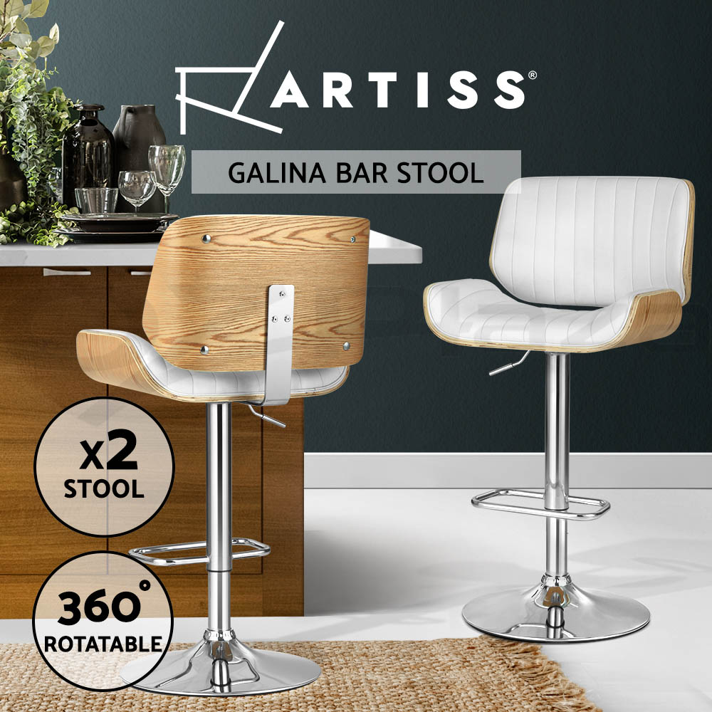 Artiss Kitchen Bar Stools Gas Lift Bar Stool Swivel Barstools Counter Chairs - Picture 81 of 97