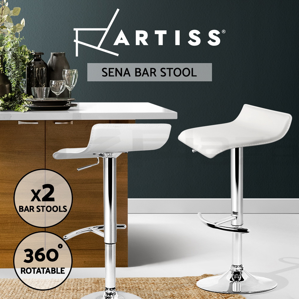 Artiss Kitchen Bar Stools Gas Lift Bar Stool Swivel Barstools Counter Chairs - Picture 96 of 97